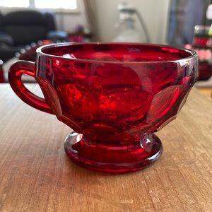 🌎 Vintage Fenton Georgian Ruby Red Cups  4 cups available Price each cup
